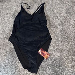 Black one piece, new with tags